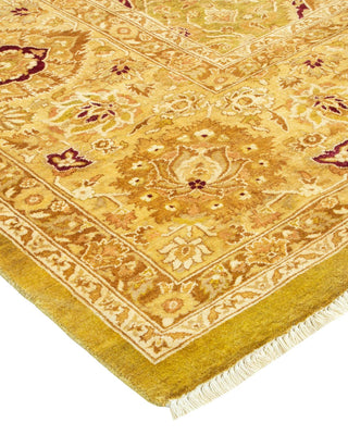 Traditional Mogul Green Wool Area Rug 10' 3" x 20' 4" - Solo Rugs