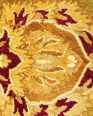 Traditional Mogul Green Wool Area Rug 10' 3" x 20' 4" - Solo Rugs