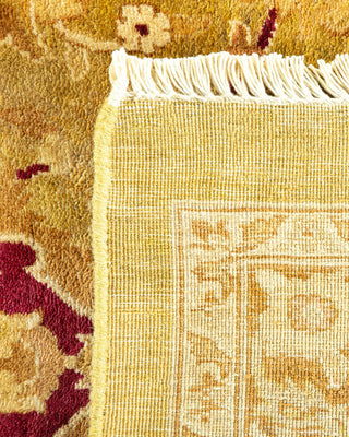 Traditional Mogul Green Wool Area Rug 10' 3" x 20' 4" - Solo Rugs