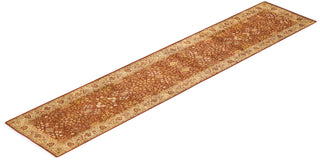 Traditional Mogul Orange Wool Runner 2' 7" x 12' 6" - Solo Rugs