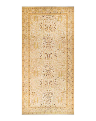 Traditional Mogul Ivory Wool Runner 9' 2" x 19' 8" - Solo Rugs