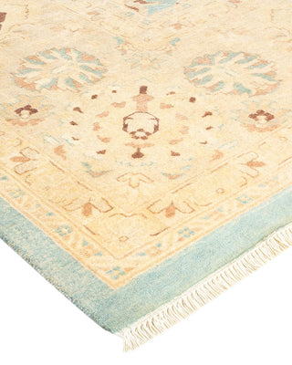 Contemporary Eclectic Light Blue Wool Area Rug 12' 2" x 15' 10" - Solo Rugs