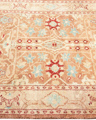 Contemporary Eclectic Brown Wool Area Rug 3' 2" x 5' 3" - Solo Rugs