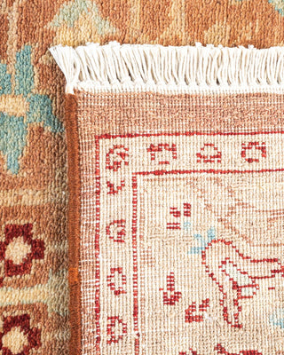 Contemporary Eclectic Brown Wool Area Rug 3' 2" x 5' 3" - Solo Rugs