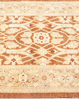 Contemporary Eclectic Brown Wool Runner 2' 7" x 11' 5" - Solo Rugs