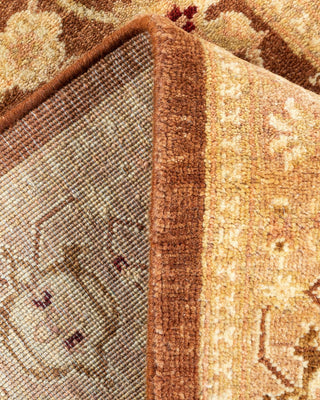 Contemporary Eclectic Brown Wool Runner 2' 7" x 11' 5" - Solo Rugs
