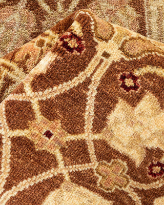 Contemporary Eclectic Brown Wool Runner 2' 7" x 11' 5" - Solo Rugs