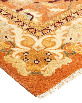 Contemporary Eclectic Brown Wool Runner 9' 2" x 16' 4" - Solo Rugs