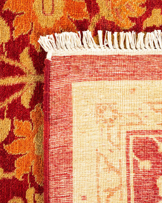 Contemporary Eclectic Red Wool Runner 8' 2" x 15' 7" - Solo Rugs