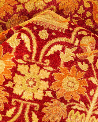 Contemporary Eclectic Red Wool Runner 8' 2" x 15' 7" - Solo Rugs