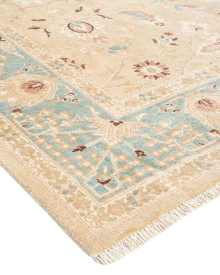 Contemporary Eclectic Ivory Wool Runner 6' 1" x 15' 7" - Solo Rugs