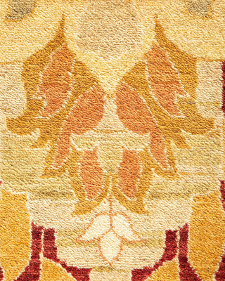 Traditional Mogul Green Wool Area Rug 12' 2" x 13' 7" - Solo Rugs