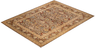 Eclectic, One-of-a-Kind Hand-Knotted Area Rug - Brown, 9' 3" x 12' 1" - Solo Rugs