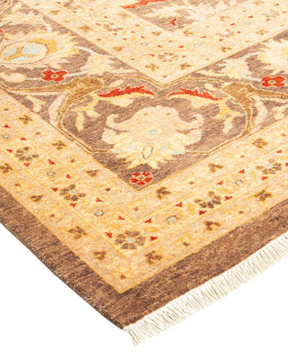 Contemporary Eclectic Brown Wool Area Rug 8' 0" x 9' 10" - Solo Rugs