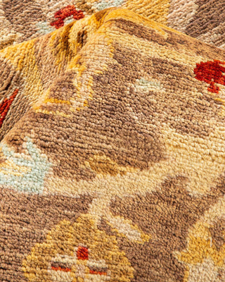 Contemporary Eclectic Brown Wool Area Rug 8' 0" x 9' 10" - Solo Rugs