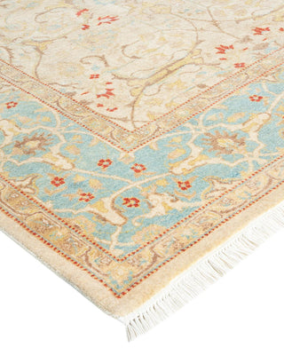 Traditional Mogul Ivory Wool Area Rug 4' 2" x 6' 3" - Solo Rugs