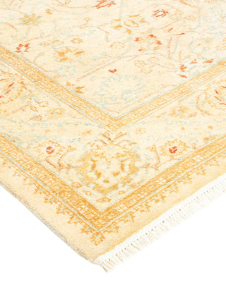 Traditional Mogul Ivory Wool Area Rug 4' 3" x 6' 3" - Solo Rugs