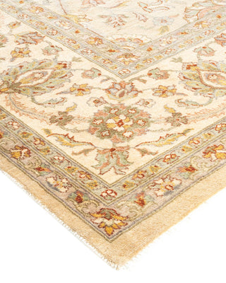 Traditional Oushak Ivory Wool Area Rug 9' 2" x 12' 2" - Solo Rugs