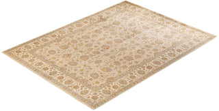 Traditional Oushak Ivory Wool Area Rug 9' 2" x 12' 2" - Solo Rugs