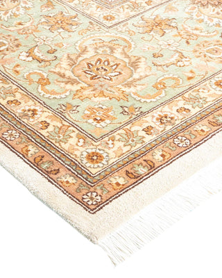 Traditional Mogul Ivory Wool Area Rug 9' 1" x 12' 2" - Solo Rugs