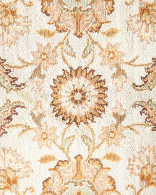 Traditional Mogul Ivory Wool Area Rug 9' 1" x 12' 2" - Solo Rugs