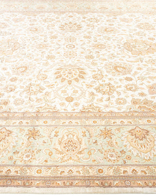 Traditional Mogul Ivory Wool Area Rug 9' 1" x 12' 2" - Solo Rugs