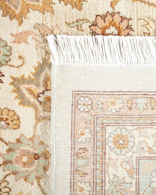 Traditional Mogul Ivory Wool Area Rug 9' 1" x 12' 2" - Solo Rugs