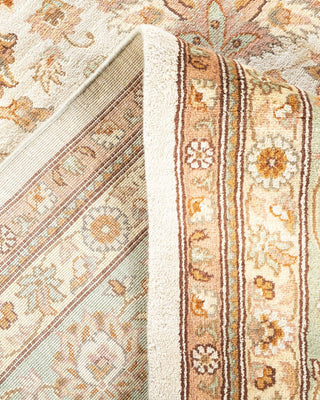 Traditional Mogul Ivory Wool Area Rug 9' 1" x 12' 2" - Solo Rugs