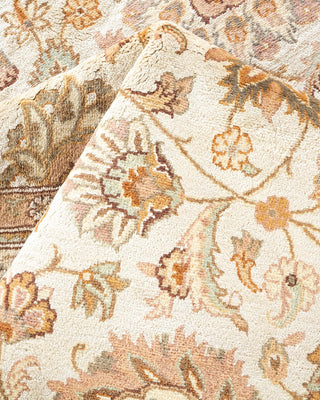 Traditional Mogul Ivory Wool Area Rug 9' 1" x 12' 2" - Solo Rugs
