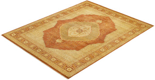 Traditional Mogul Brown Wool Area Rug 8' 4" x 10' 7" - Solo Rugs