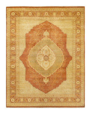 Traditional Mogul Brown Wool Area Rug 8' 4" x 10' 7" - Solo Rugs