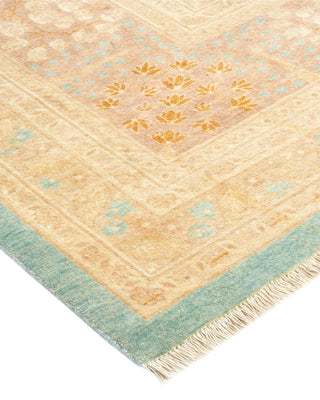 Traditional Mogul Light Blue Wool Area Rug 8' 4" x 10' 0" - Solo Rugs