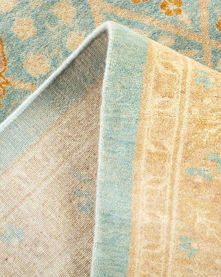 Traditional Mogul Light Blue Wool Area Rug 8' 4" x 10' 0" - Solo Rugs