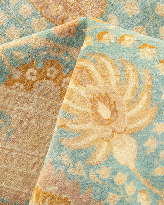 Traditional Mogul Light Blue Wool Area Rug 8' 4" x 10' 0" - Solo Rugs