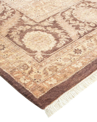 Traditional Mogul Brown Wool Area Rug 8' 4" x 10' 7" - Solo Rugs