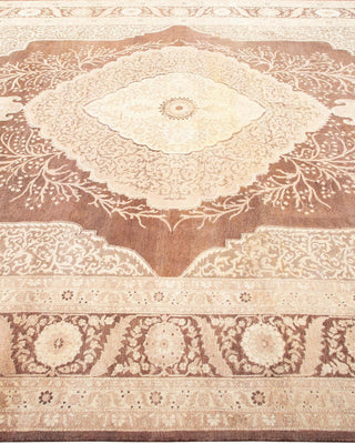 Traditional Mogul Brown Wool Area Rug 8' 4" x 10' 7" - Solo Rugs