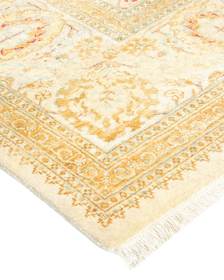 Traditional Mogul Ivory Wool Area Rug 8' 2" x 10' 0" - Solo Rugs