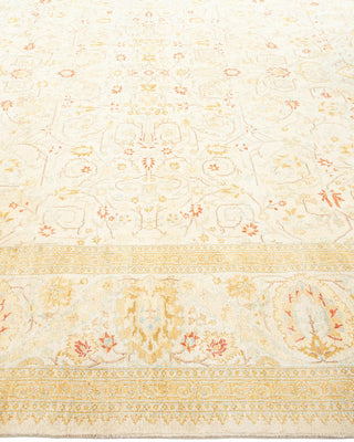 Traditional Mogul Ivory Wool Area Rug 8' 2" x 10' 0" - Solo Rugs