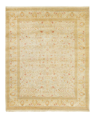 Traditional Mogul Ivory Wool Area Rug 8' 2" x 10' 0" - Solo Rugs