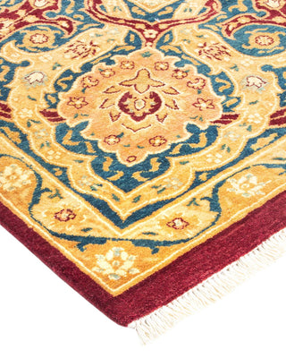 Traditional Mogul Red Wool Area Rug 8' 1" x 10' 0" - Solo Rugs