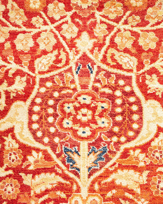 Traditional Mogul Orange Wool Area Rug 8' 4" x 10' 5" - Solo Rugs