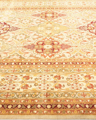 Traditional Mogul Ivory Wool Area Rug 8' 1" x 10' 9" - Solo Rugs