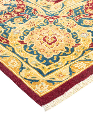 Traditional Mogul Red Wool Area Rug 8' 0" x 10' 2" - Solo Rugs