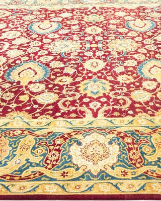 Traditional Mogul Red Wool Area Rug 8' 0" x 10' 2" - Solo Rugs