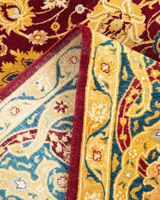 Traditional Mogul Red Wool Area Rug 8' 0" x 10' 2" - Solo Rugs