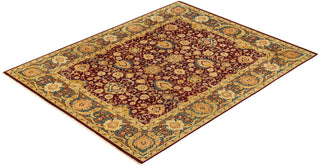 Traditional Mogul Red Wool Area Rug 8' 0" x 10' 2" - Solo Rugs