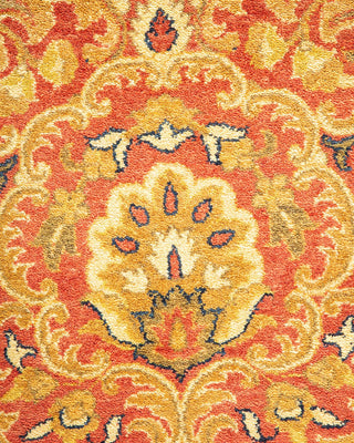 Traditional Mogul Orange Wool Area Rug 8' 2" x 10' 2" - Solo Rugs