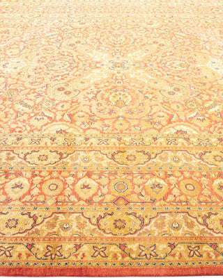Traditional Mogul Orange Wool Area Rug 8' 2" x 10' 2" - Solo Rugs