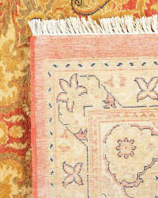 Traditional Mogul Orange Wool Area Rug 8' 2" x 10' 2" - Solo Rugs