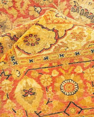 Traditional Mogul Orange Wool Area Rug 8' 2" x 10' 2" - Solo Rugs